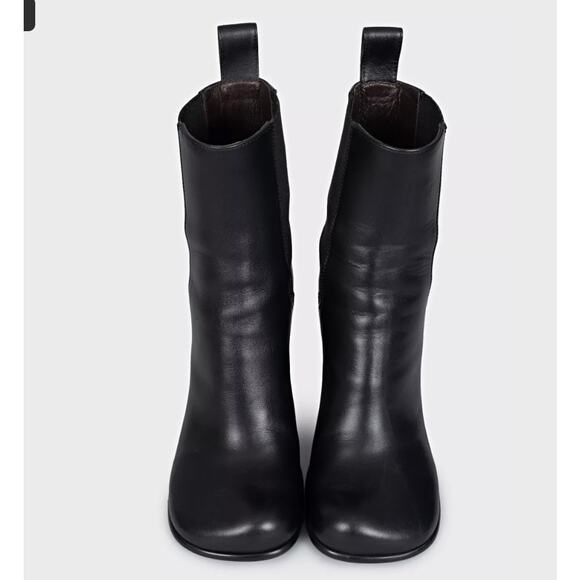 Bottega Veneta Black Leather Square Toe Ankle Boots - EU 38 - Picture 2 of 5